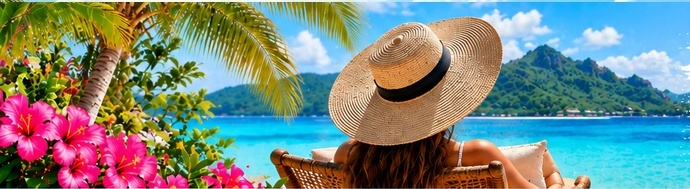 Tropical vacation scene