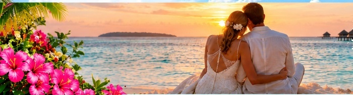 Romantic tropical honeymoon destination