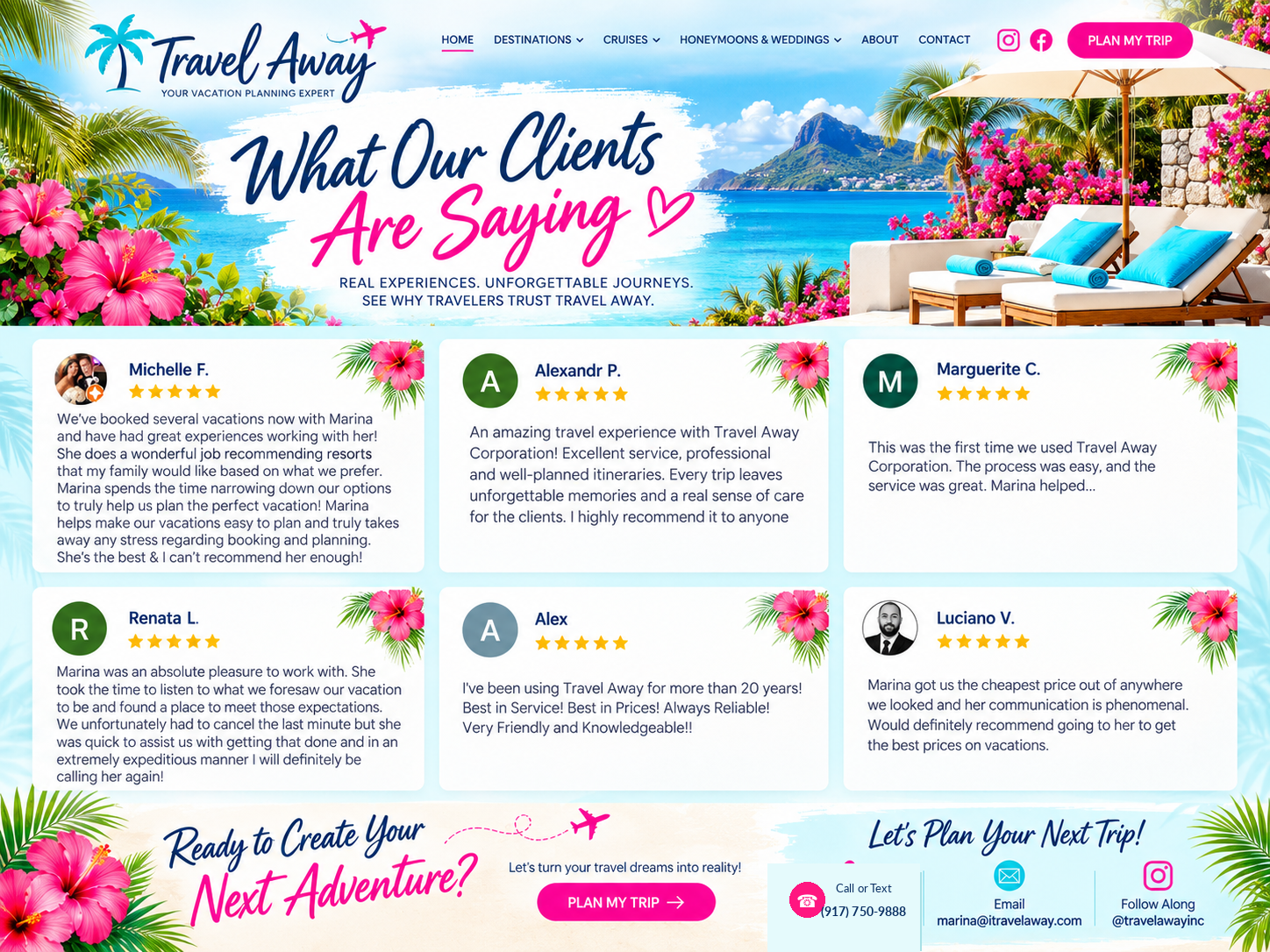 Travel Away client reviews